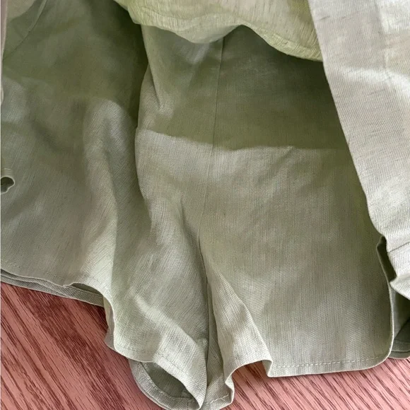 Amanda uprichard green linen jumpsuit - Picture 5 of 6